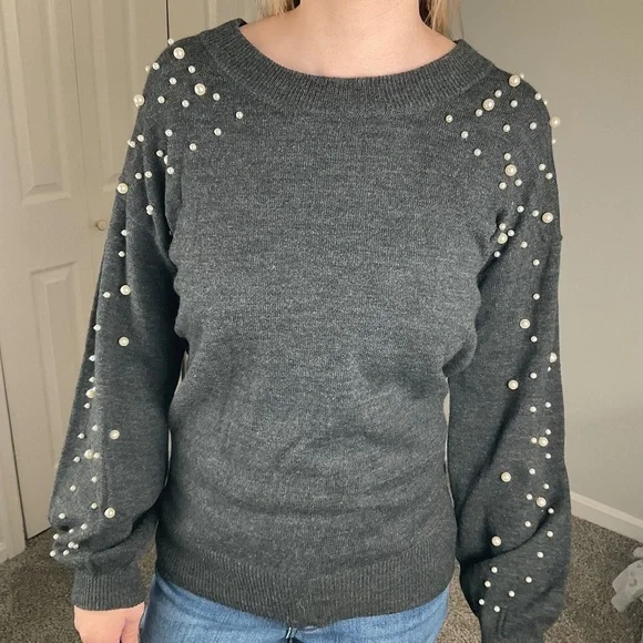 Pearl Detail Sweater - Picture 2 of 4